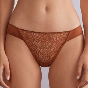 NWT Intimissimi 2 orange lace panties size L